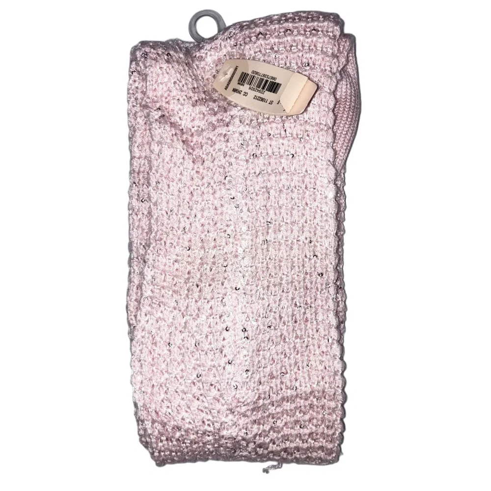 🌹 Victoria's Secret Cozy Cashmere Pink Sparkly Knee Thigh High Knit Socks XS/S